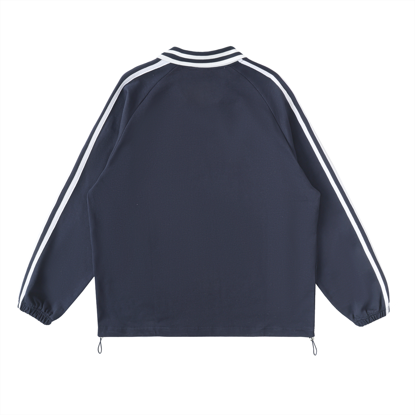 Contrast Striped Elevate Collar Sweatshirt