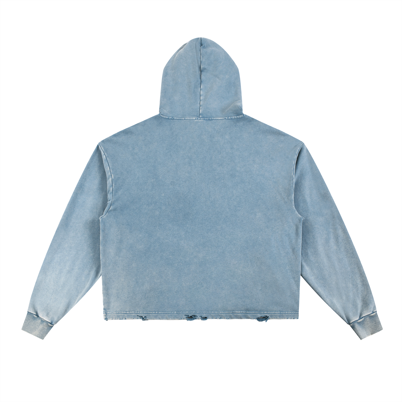 Vintage Washed Frayed-Hem Elevate Hoodie