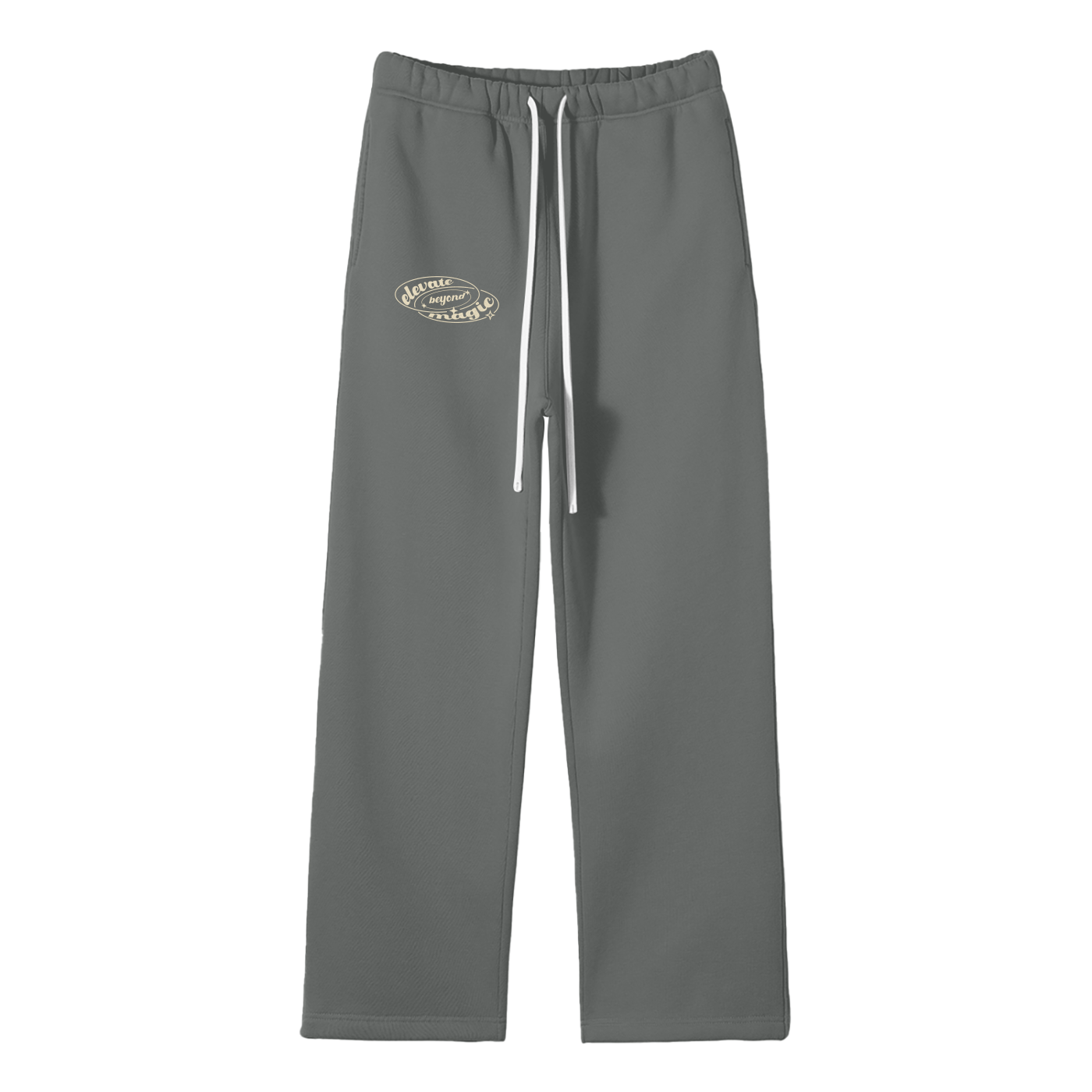 Unisex Solid Color Fleece Straight Leg Elevate Joggers