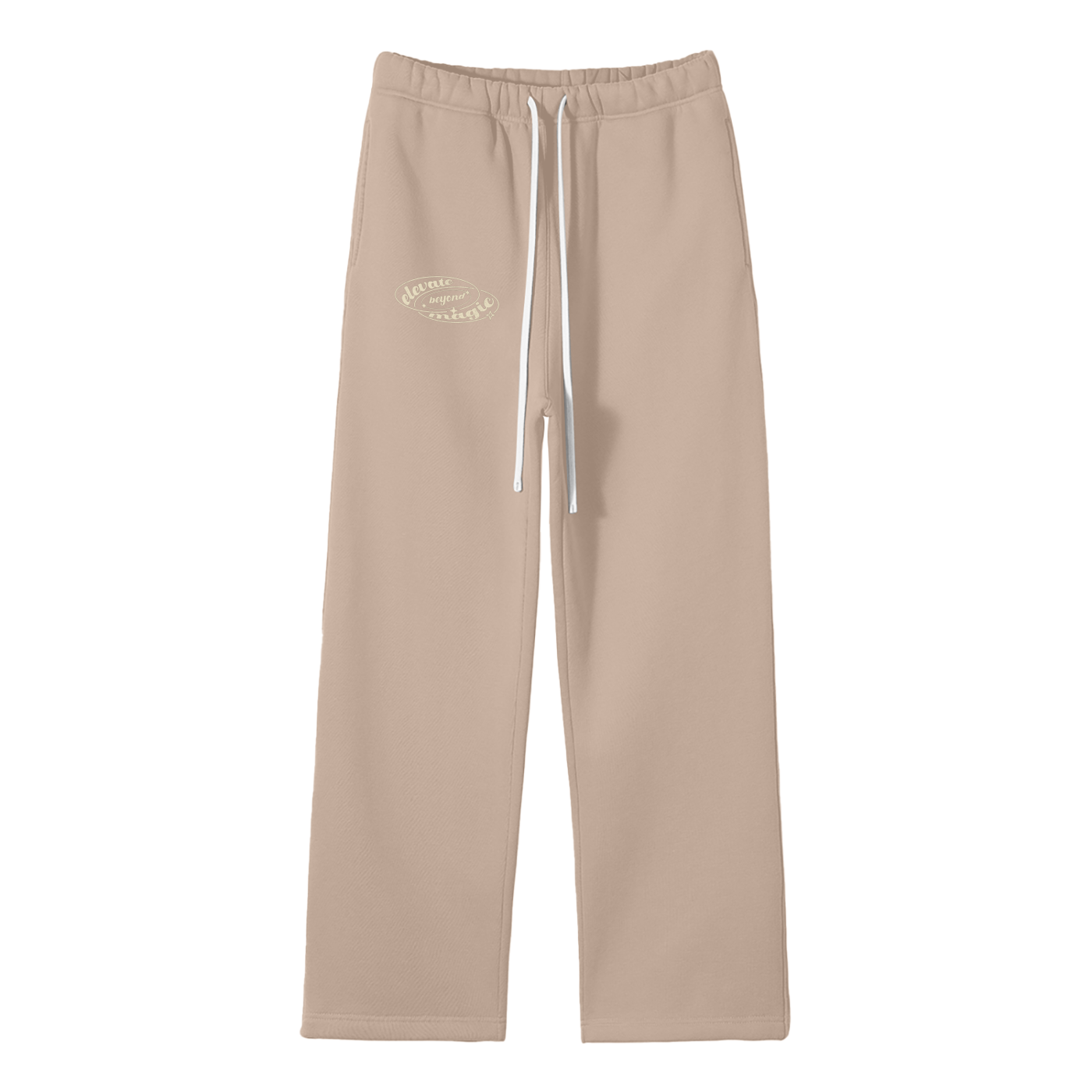 Unisex Solid Color Fleece Straight Leg Elevate Joggers