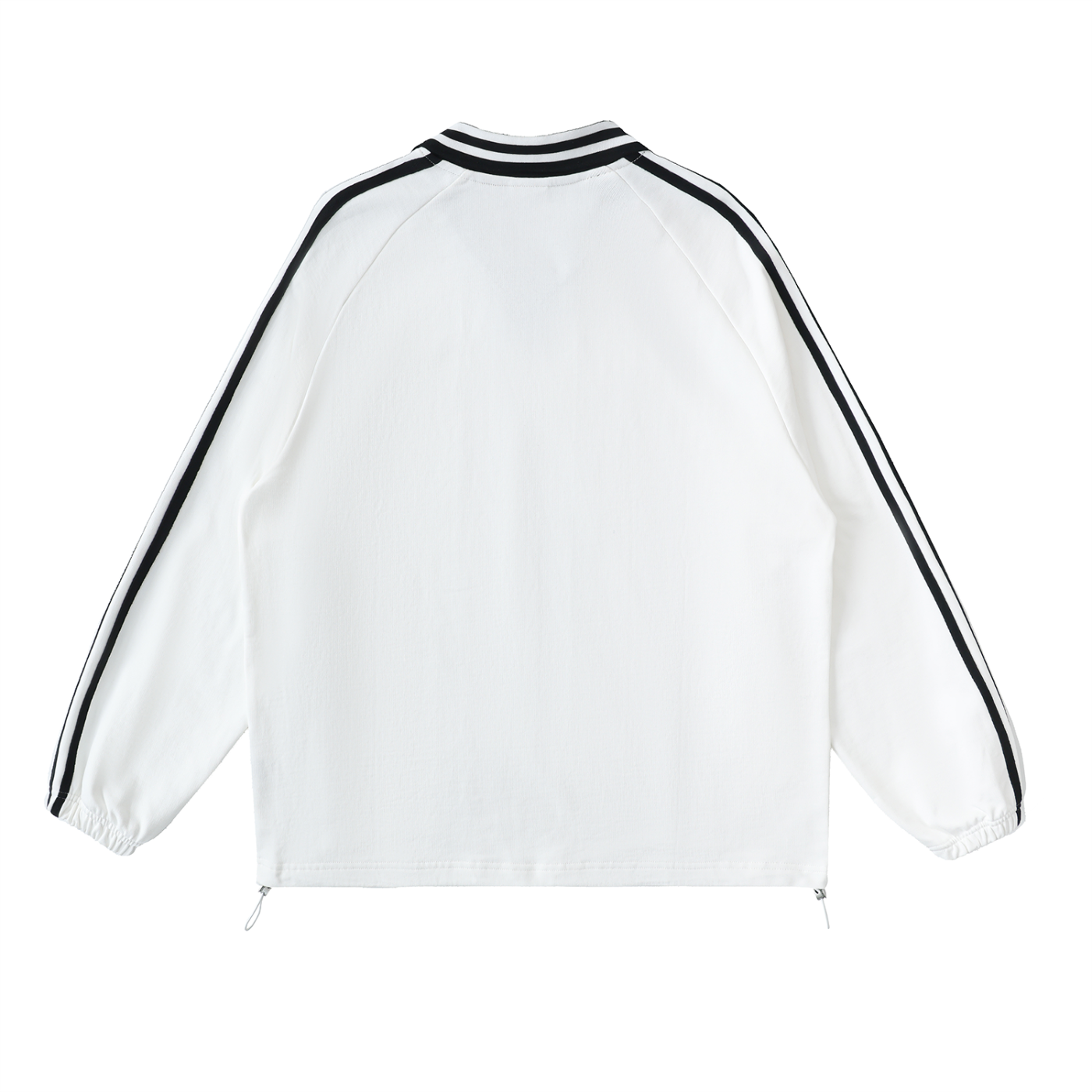 Contrast Striped Elevate Collar Sweatshirt