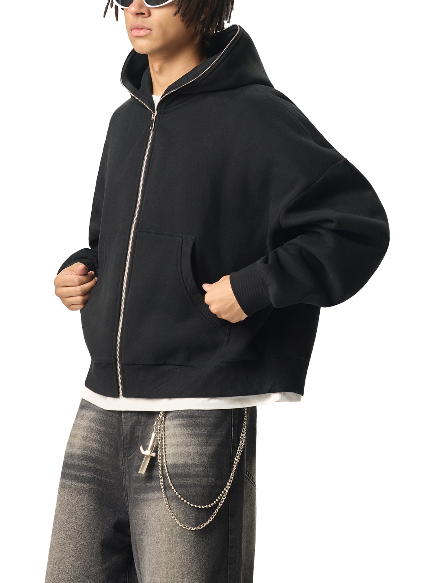 Fleeced Full-Zip 'Sands of Time' Elevate Hoodie