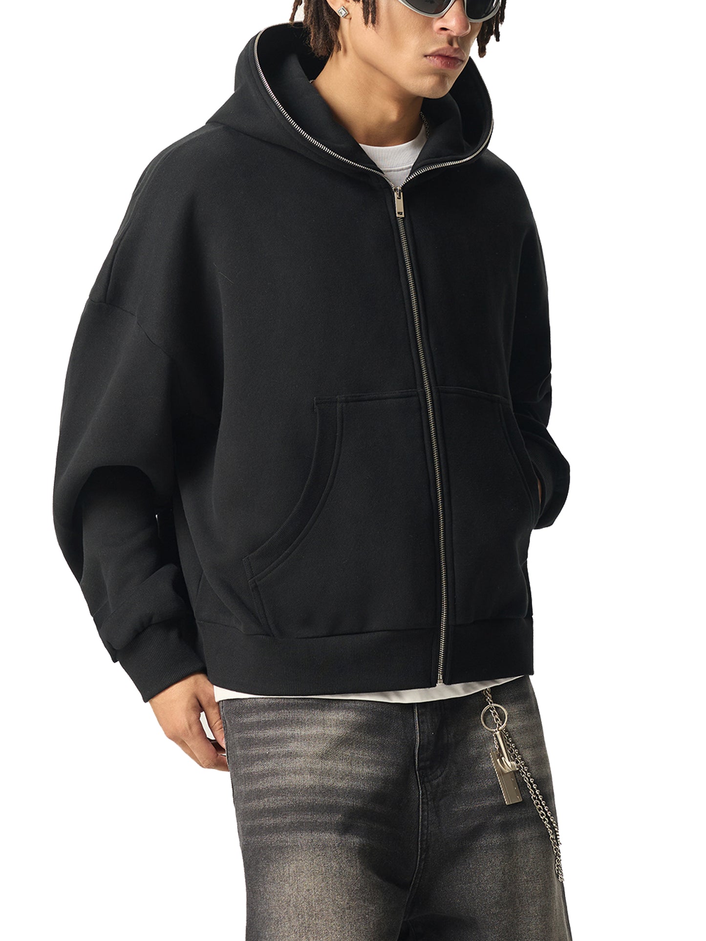 Fleeced Full-Zip 'Sands of Time' Elevate Hoodie