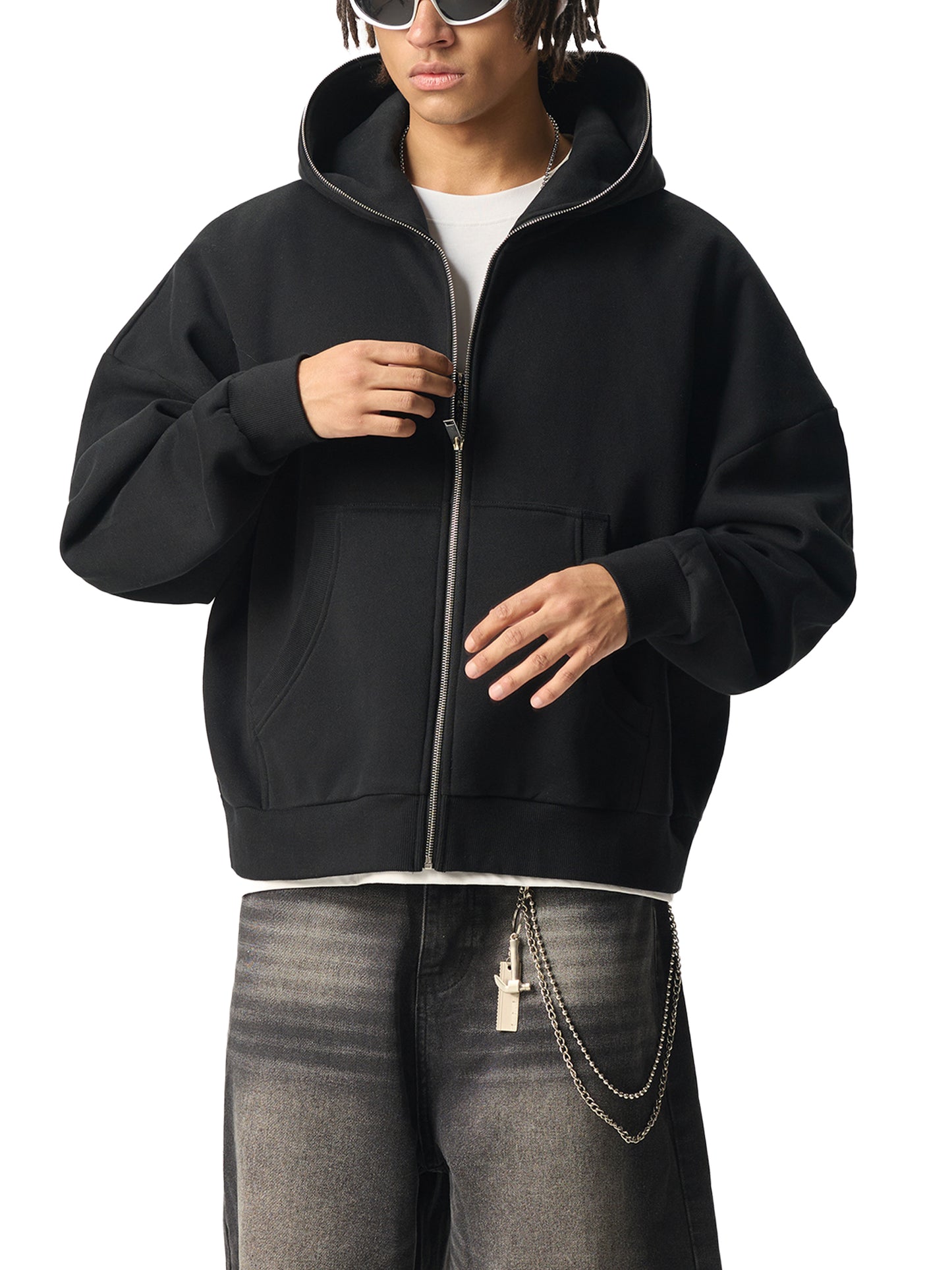 Fleeced Full-Zip 'Sands of Time' Elevate Hoodie