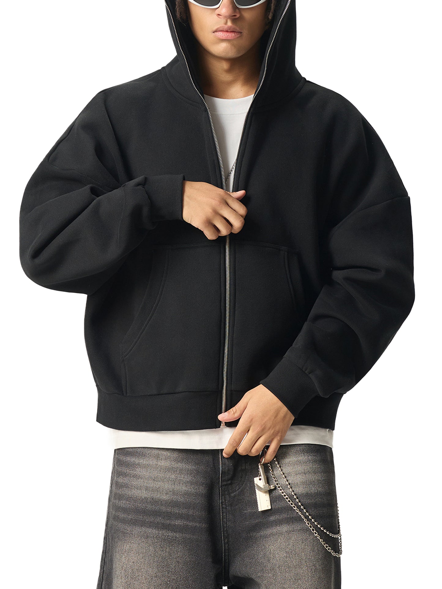 Fleeced Full-Zip 'Sands of Time' Elevate Hoodie