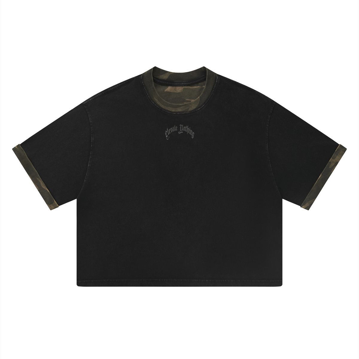 Mineral Washed Boxy Panel T-Shirt