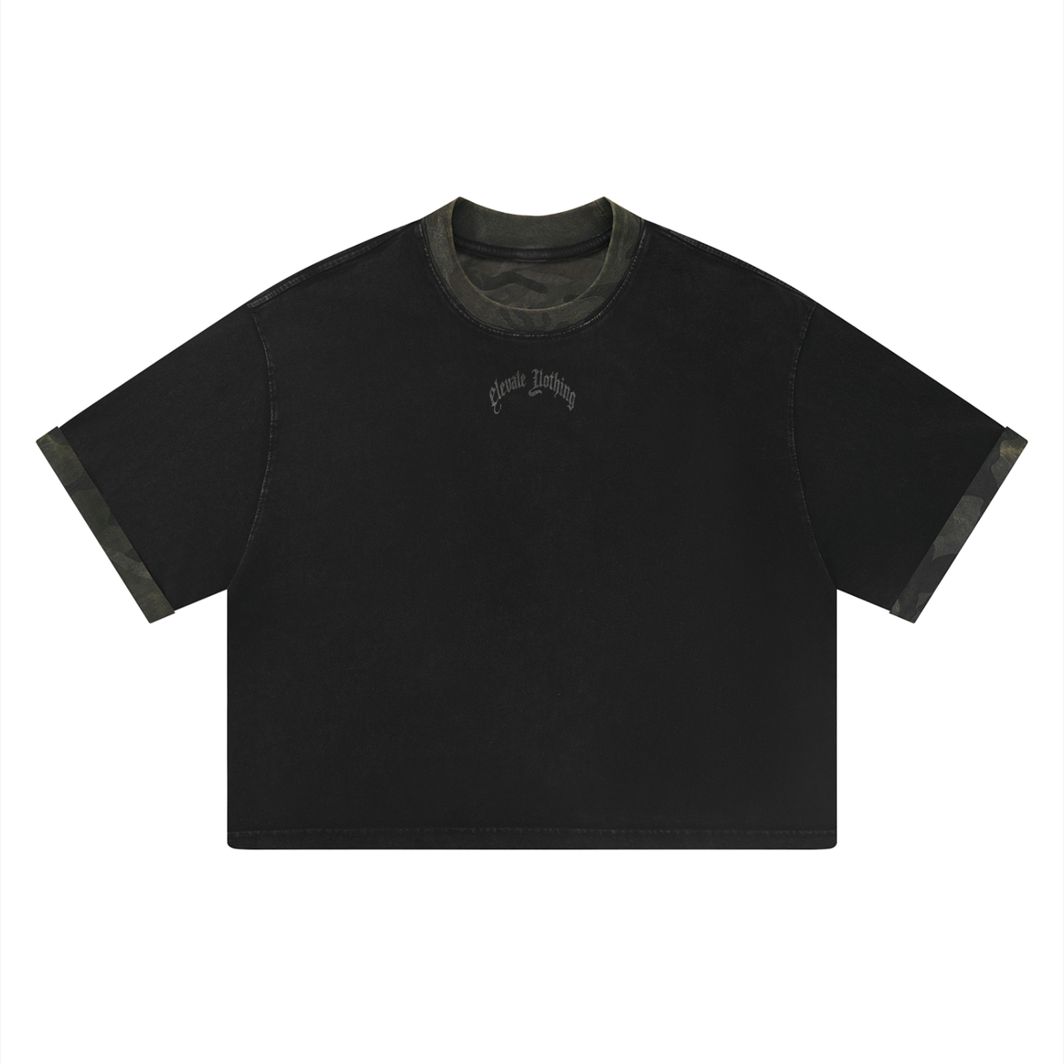 Mineral Washed Boxy Panel T-Shirt