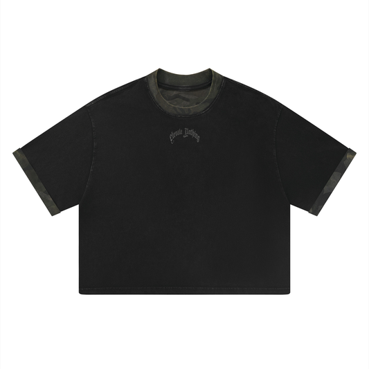 Mineral Washed Boxy Panel T-Shirt